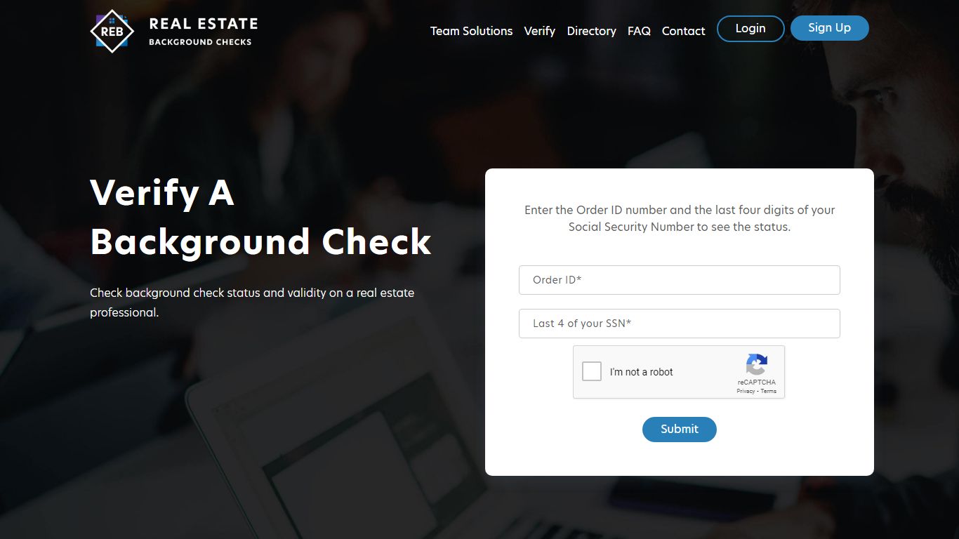 Verify A Background Check - Real Estate Background Checks